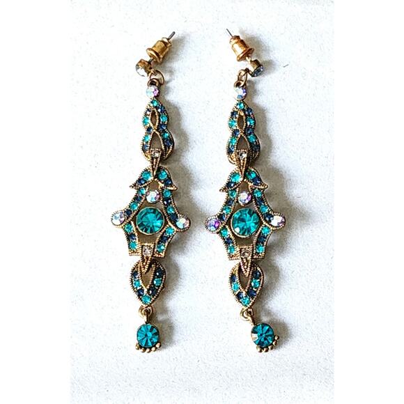 FASHION JEWELRY-DANGLY EARRINGS-Various Designs-Pierced Ears-LOT OF 9 SETS - Picture 5 of 12